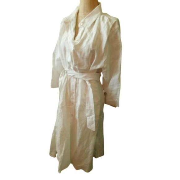Chico's Size XL (3) Linen Hi Lo Midi Dress 2 Pieces Belted NWT $129 - Picture 2 of 4